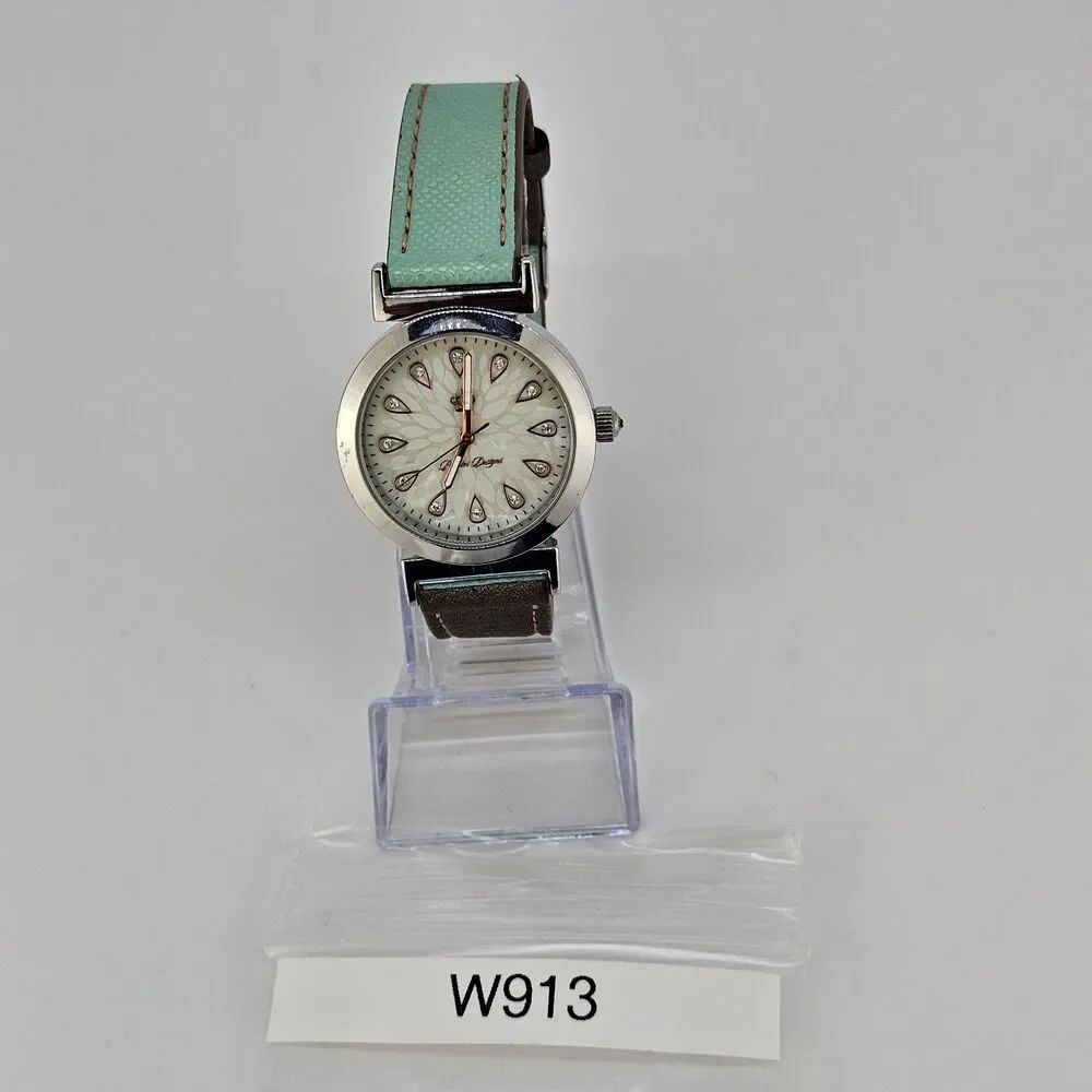 Premier Designs Women Watch Reversible Bands‎ 35MM Brown Green Bands New Battery